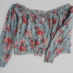 Rewind | Floral Off The Shoulder Crop Top
